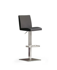 Барный-полубарный стул Lopes 3, искусственная кожа, черный цена и информация | Стулья для кухни и столовой | hansapost.ee