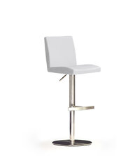 Барный-полубарный стул Lopes 2, искусственная кожа, белый цена и информация | Стулья для кухни и столовой | hansapost.ee