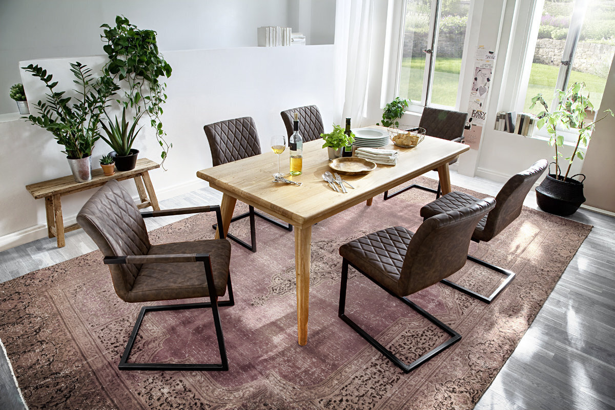 4 tooli komplekt Kian B, pruun цена и информация | Köögitoolid, söögitoolid | hansapost.ee