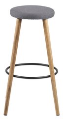 Комплект из 2-х барных стульев Hector, серый/цвета дуба цена и информация | Стулья для кухни и столовой | hansapost.ee