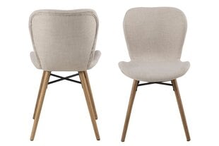 Комплект из 2-х стульев Batilda A1, песочный/цвет дуба цена и информация | Стулья для кухни и столовой | hansapost.ee
