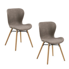 Комплект из 2-х стульев Batilda A1, коричневый/цвет дуба цена и информация | Стулья для кухни и столовой | hansapost.ee