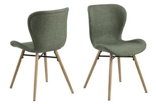 Комплект из 2-х стульев Batilda A1, зеленый/цвет дуба цена и информация | Стулья для кухни и столовой | hansapost.ee