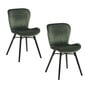 2 tooli komplekt Batilda A1, roheline/must цена и информация | Köögitoolid, söögitoolid | hansapost.ee