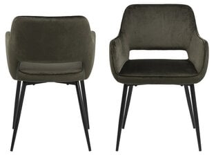 Комплект из 2 стульев Danja, темно-зеленый цена и информация | Стулья для кухни и столовой | hansapost.ee