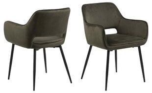 Комплект из 2 стульев Danja, темно-зеленый цена и информация | Стулья для кухни и столовой | hansapost.ee
