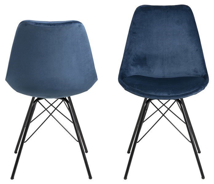 2 tooli komplekt Eris, sinine/must цена и информация | Köögitoolid, söögitoolid | hansapost.ee