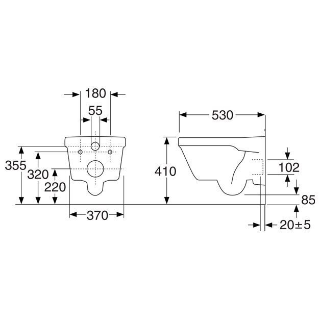 Gustavsberg Hygienic Flush 5G84HR01 seinapealne WC-pott koos SC kaanega hind ja info | WС-potid | hansapost.ee