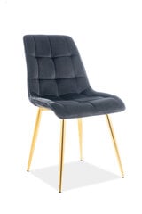 4 tooli komplekt Signal Meble Chic, must/kuldne hind ja info | Köögitoolid, söögitoolid | hansapost.ee