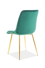 Комплект из 4 стульев Signal Meble Chic, зеленый/золотистый цена и информация | Стулья для кухни и столовой | hansapost.ee