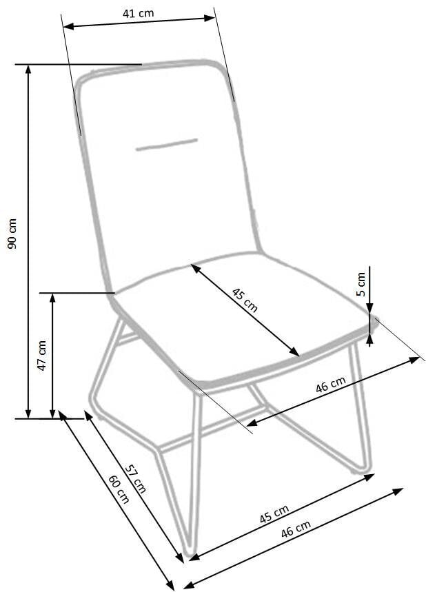 4 tooli komplekt Halmar K390, kreem/hall hind ja info | Köögitoolid, söögitoolid | hansapost.ee