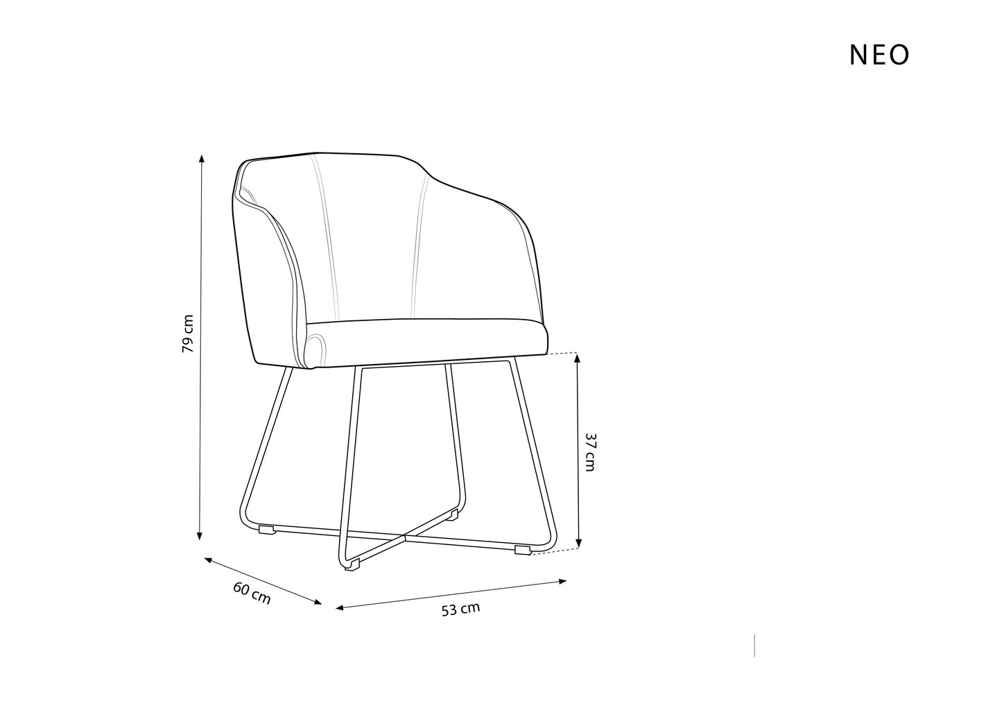 Tool Micadoni Home Neo, helesinine цена и информация | Köögitoolid, söögitoolid | hansapost.ee