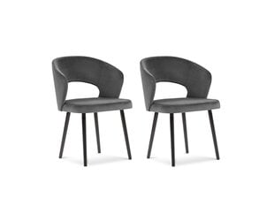 Набор из 2 стульев Windsor and Co Elpis, темно-серый цена и информация | Стулья для кухни и столовой | hansapost.ee
