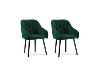 Комплект из 2-ух стульев Milo Casa Luisa, темно зеленый цена и информация | Стулья для кухни и столовой | hansapost.ee