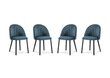 4-tooli komplekt Milo Casa Livia, sinine цена и информация | Köögitoolid, söögitoolid | hansapost.ee