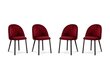 4-tooli komplekt Milo Casa Livia, punane hind ja info | Köögitoolid, söögitoolid | hansapost.ee