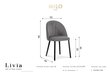 2 tooli komplekt Milo Casa Livia, tumesinine цена и информация | Köögitoolid, söögitoolid | hansapost.ee