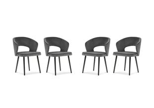 Комплект из 4-х стульев Windsor and Co Elpis, темно-серый цена и информация | Стулья для кухни и столовой | hansapost.ee