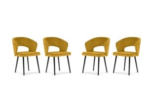 Набор из 4-х стульев Windsor and Co Elpis, желтый цена и информация | Стулья для кухни и столовой | hansapost.ee