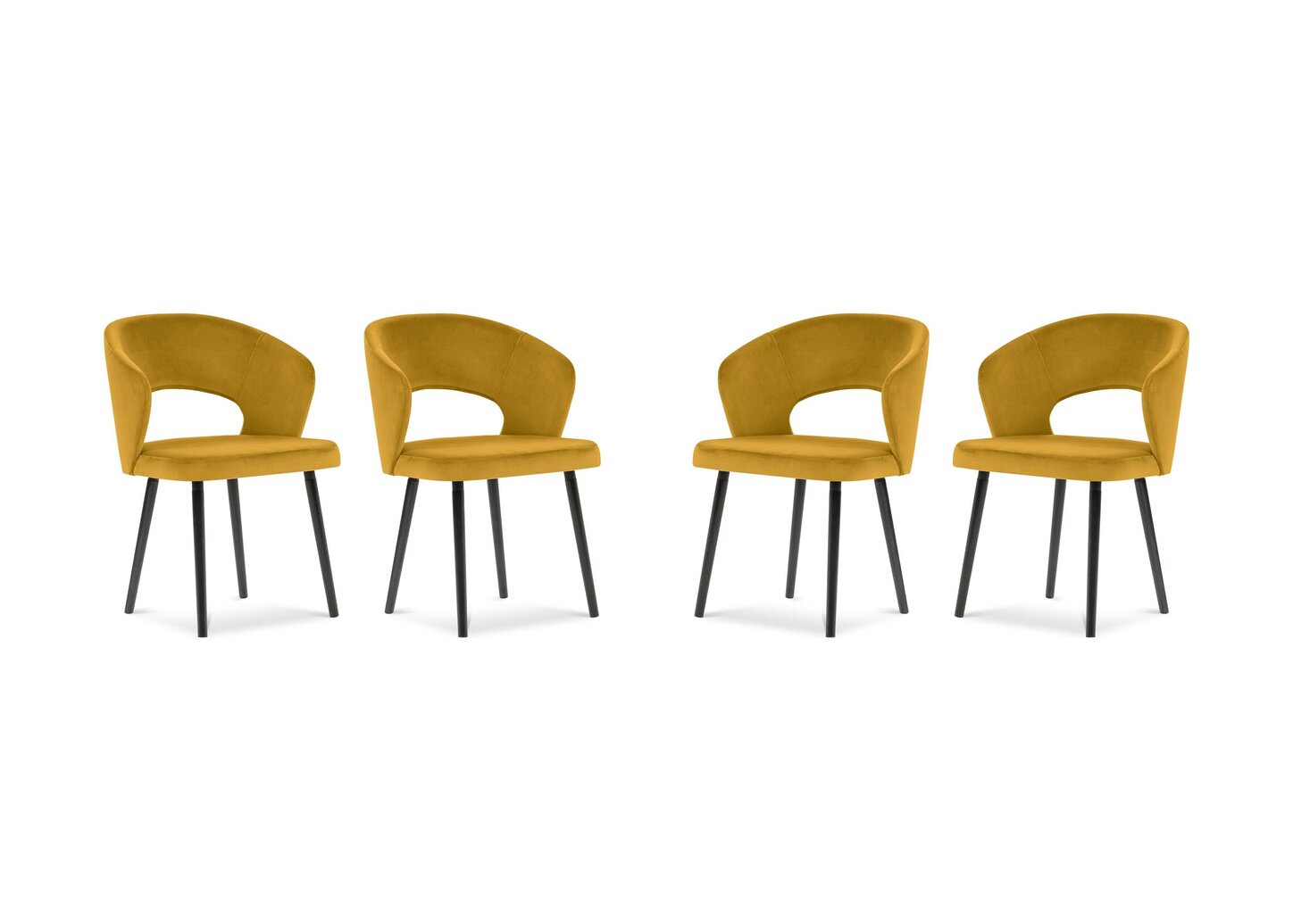 4-tooli komplekt Windsor ja Co Elpis, kollane hind ja info | Köögitoolid, söögitoolid | hansapost.ee