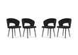 4-tooli komplekt Windsor and Co Elpis, must hind ja info | Köögitoolid, söögitoolid | hansapost.ee