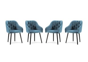 Комплект из 4-х стульев Milo Casa Luisa, синий цена и информация | Стулья для кухни и столовой | hansapost.ee