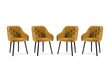 4-tooli komplekt Milo Casa Luisa, kollane hind ja info | Köögitoolid, söögitoolid | hansapost.ee