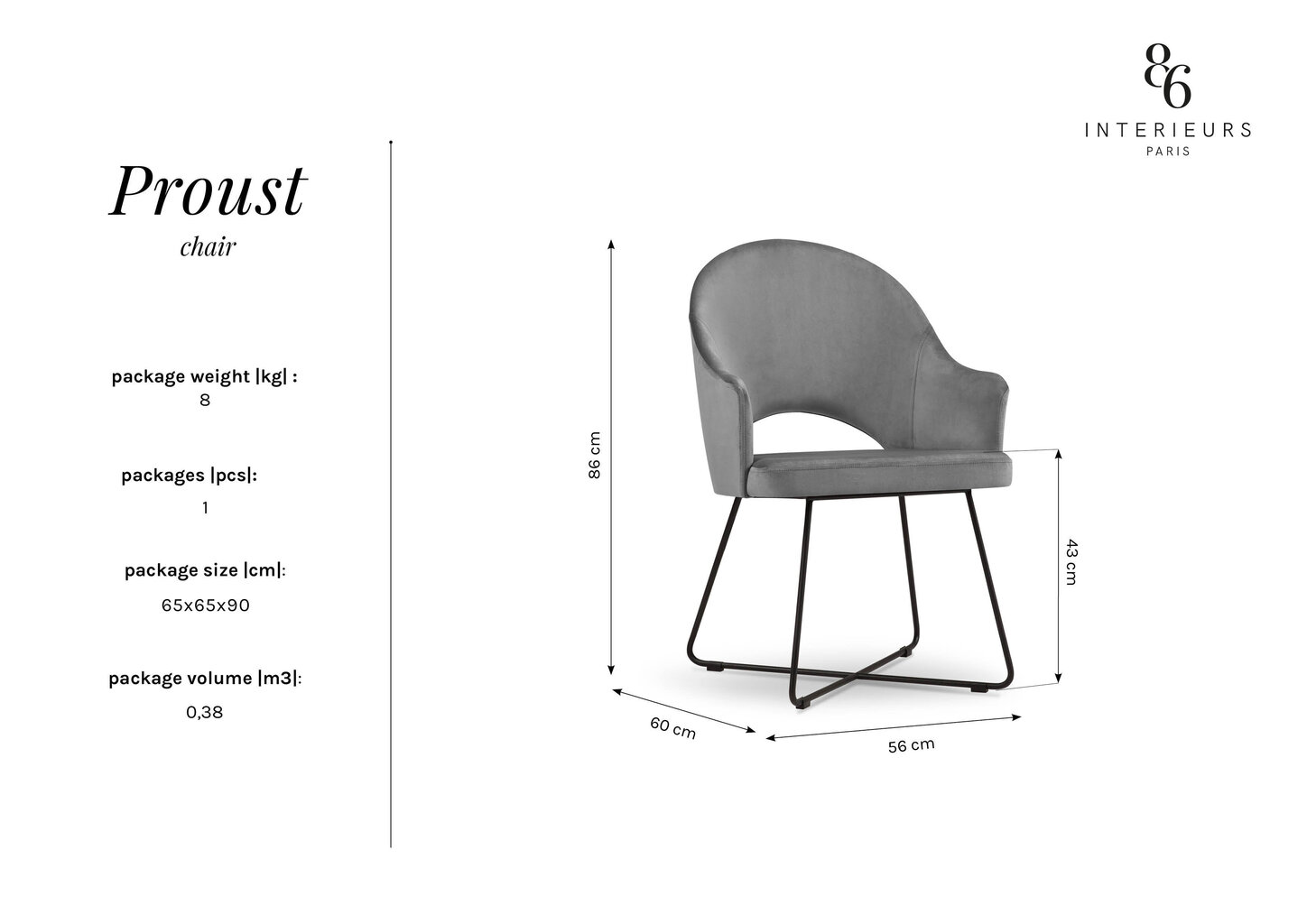 Tool Interieurs86 Proust 86, kollane hind ja info | Köögitoolid, söögitoolid | hansapost.ee