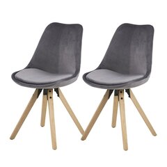 Комплект из 2 стульев Selsey Djum, серый цена и информация | Стулья для кухни и столовой | hansapost.ee