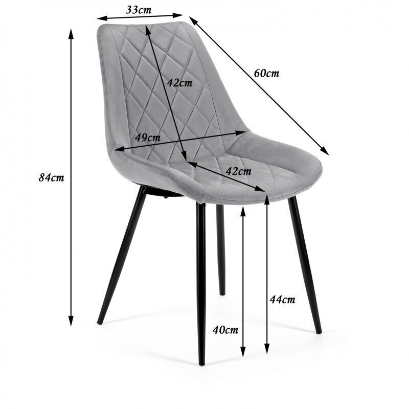 4-tooli komplekt NORE SJ.0488, sinine hind ja info | Köögitoolid, söögitoolid | hansapost.ee