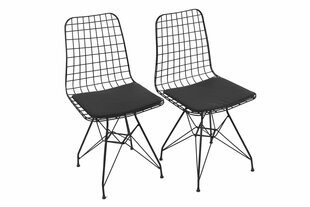 Набор из 2 обеденных стульев Kalune Дизайн 562, черный цена и информация | Стулья для кухни и столовой | hansapost.ee