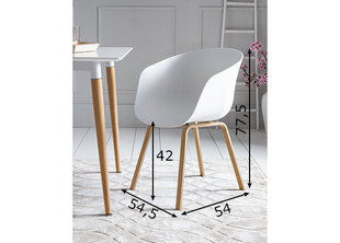 Комплект стульев 2шт., белый цена и информация | Стулья для кухни и столовой | hansapost.ee