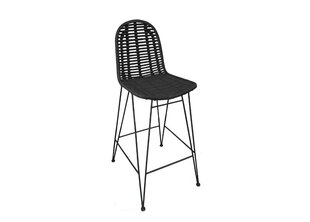 Барный стул Rattan, чёрный цена и информация | Стулья для кухни и столовой | hansapost.ee