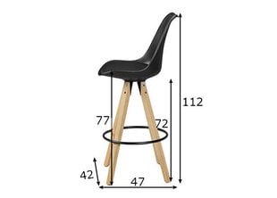 Комплект барных стульев Lima, 2шт, черный цена и информация | Стулья для кухни и столовой | hansapost.ee