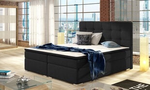 Кровать Inez, 160х200 см, гобелен, черная цена и информация | Кровати | hansapost.ee