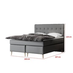 Кровать Selsey Juan 160x200 см, темно-серая цена и информация | Кровати | hansapost.ee