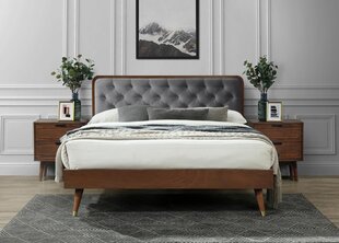 Кровать Halmar Cassidy 160x200 см, коричневая / серая kaina ir informacija | Кровати | hansapost.ee