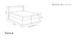 Voodi Mazzini Beds Yucca 160x200 cm, tumesinine цена и информация | Voodid | hansapost.ee