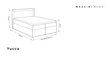 Voodi Mazzini Beds Yucca 140x200 cm, tumehall цена и информация | Voodid | hansapost.ee