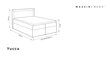 Voodi Mazzini Beds Yucca 160x200 cm, tumehall hind ja info | Voodid | hansapost.ee
