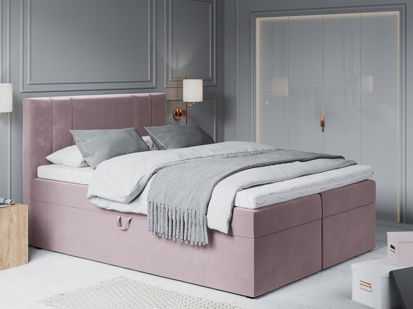 Voodi Mazzini sofas Afra 140x200 cm, roosa hind ja info | Voodid | hansapost.ee