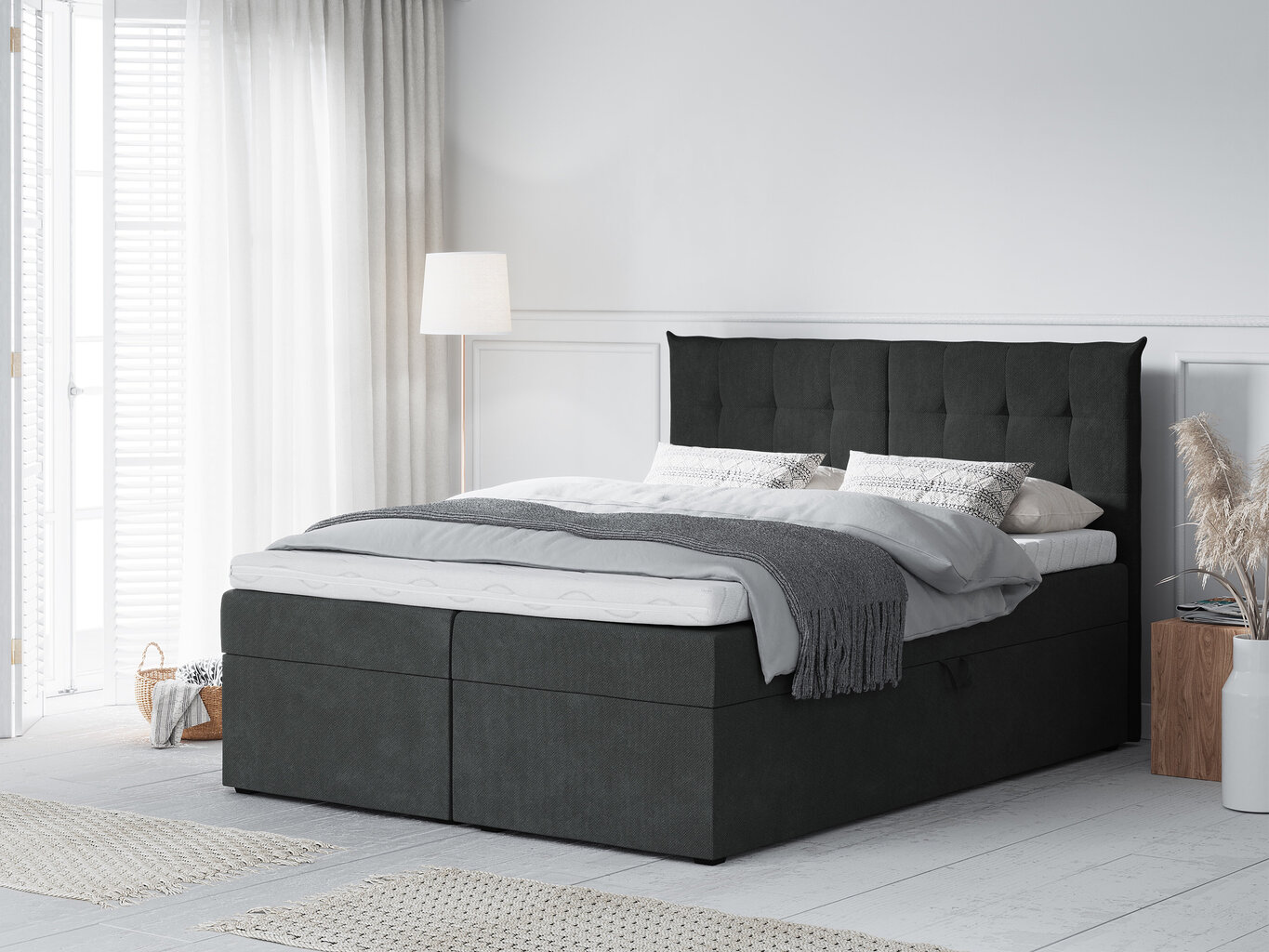 Voodi Mazzini Beds Echaveria 180x200 cm, tumehall hind ja info | Voodid | hansapost.ee