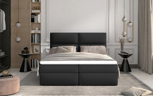 Кровать NORE Amber, 180x200 см, черная эко кожа цена и информация | Кровати | hansapost.ee