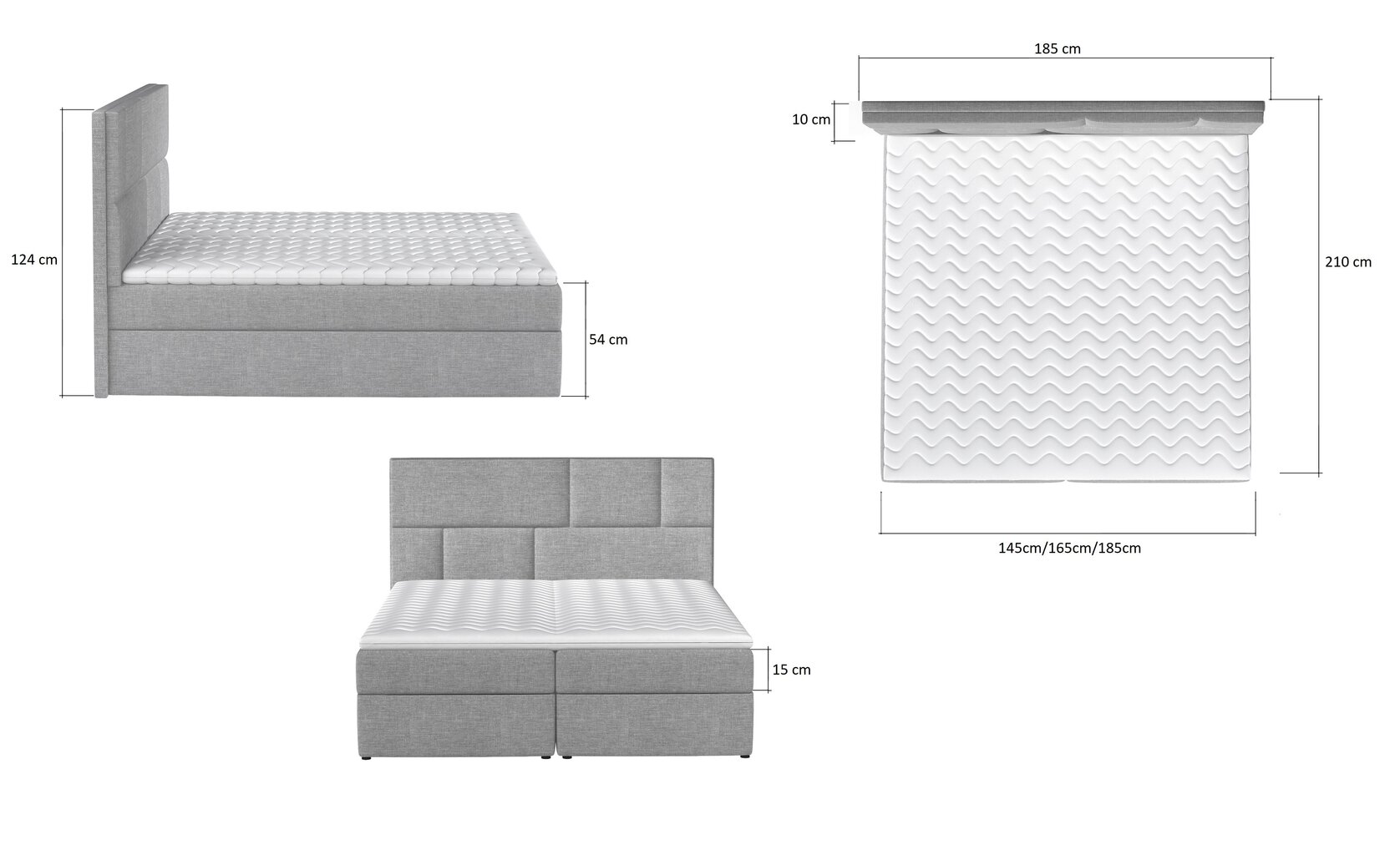 Voodi NORE Florence, 185x200cm, kollane hind ja info | Voodid | hansapost.ee