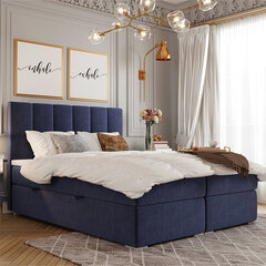 Кровать Selsey Erlar 180x200 см, темно-синяя цена и информация | Кровати | hansapost.ee