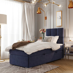 Кровать Selsey Erlar 90x200 см, темно-синяя цена и информация | Кровати | hansapost.ee