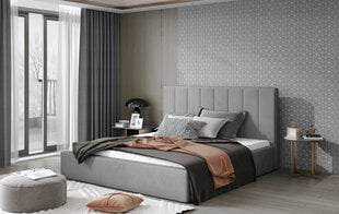 Кровать NORE Audrey 11, 200x200 см, светло-серая цена и информация | Кровати | hansapost.ee