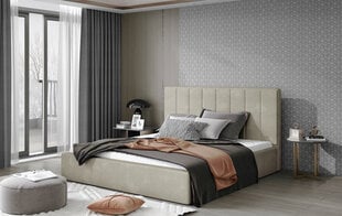 Кровать NORE Audrey 15, 200x200 см, бежевая цена и информация | Кровати | hansapost.ee