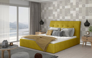 Кровать NORE Inge 15, 140x200 см, желтая цена и информация | Кровати | hansapost.ee