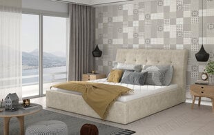 Кровать NORE Inge 01, 200x200 см, бежевая цена и информация | Кровати | hansapost.ee